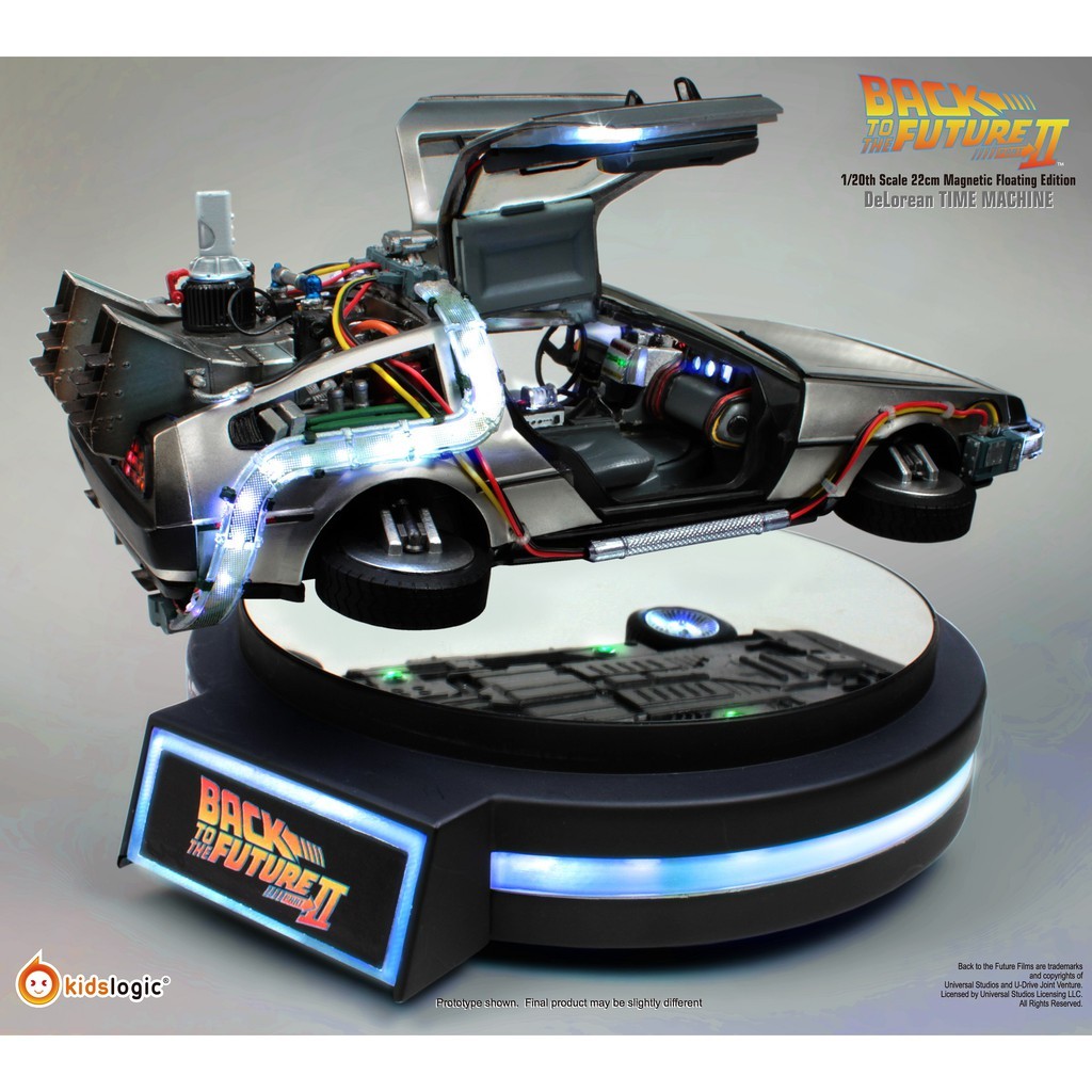 Kids Logic 1/20 Manyetik Döner Tabanlı Geleceğe Dönüş Bölüm II Delorean Zaman Makinesi Aksiyon Figürü