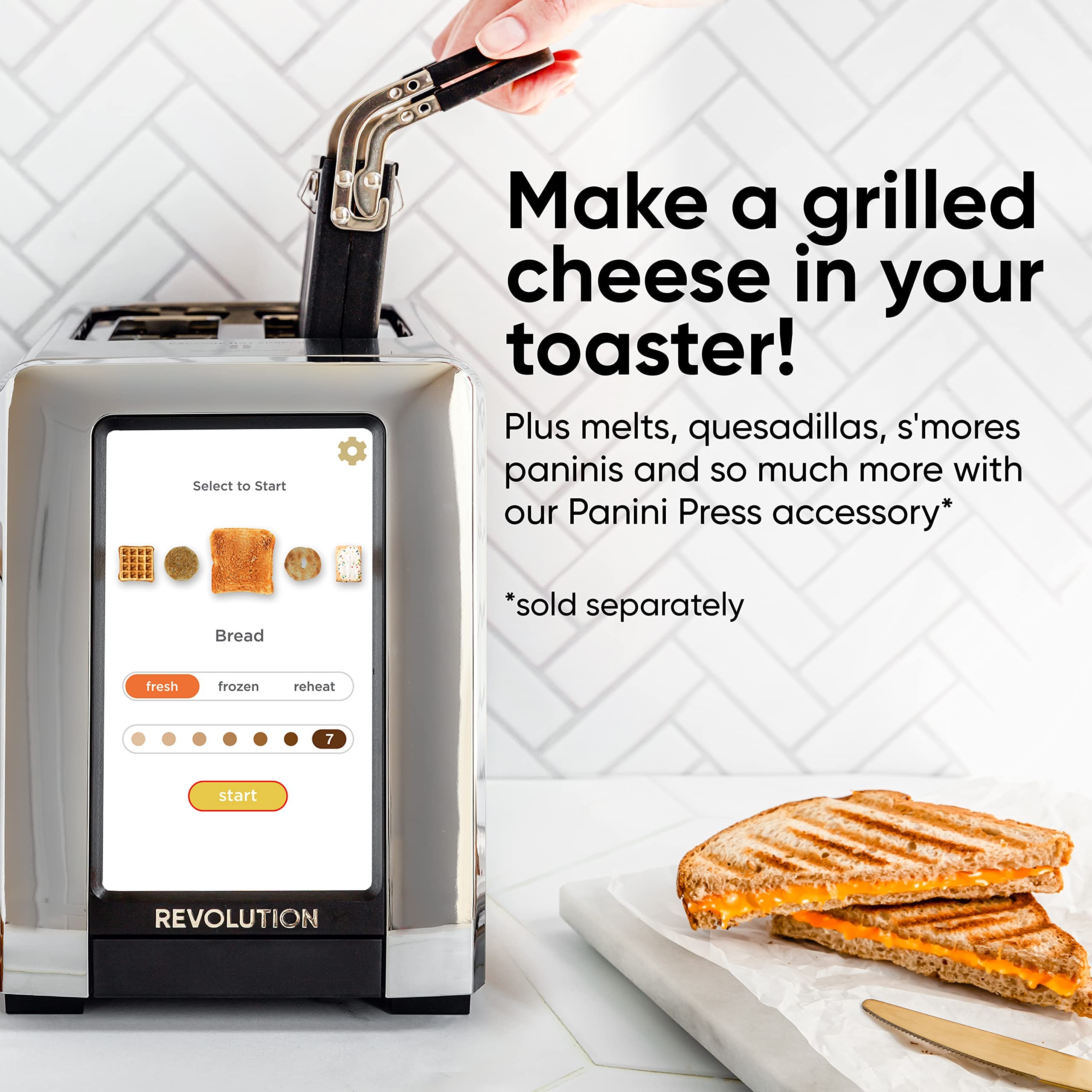 InstaGLO™ R180 Akıllı Ekmek Kızartma Makinesi/Panini Pres Aksesuar Dahil