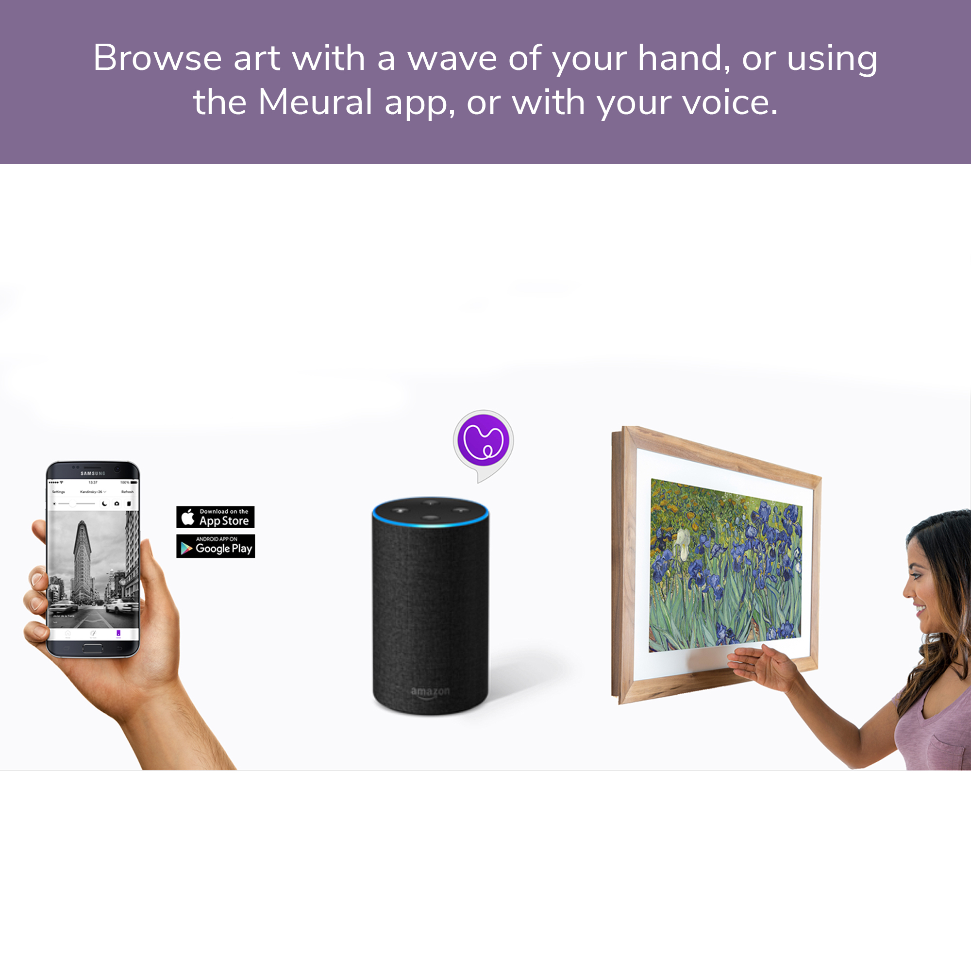 Meural Canvas II – HD Dijital Tuvale Sahip Akıllı Sanat Çerçevesi(16*24)/Ceviz