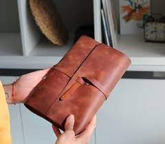 Roarcraft El Yapımı Koruyucu Deri Kitap Kılıfı /Konyak Rengi